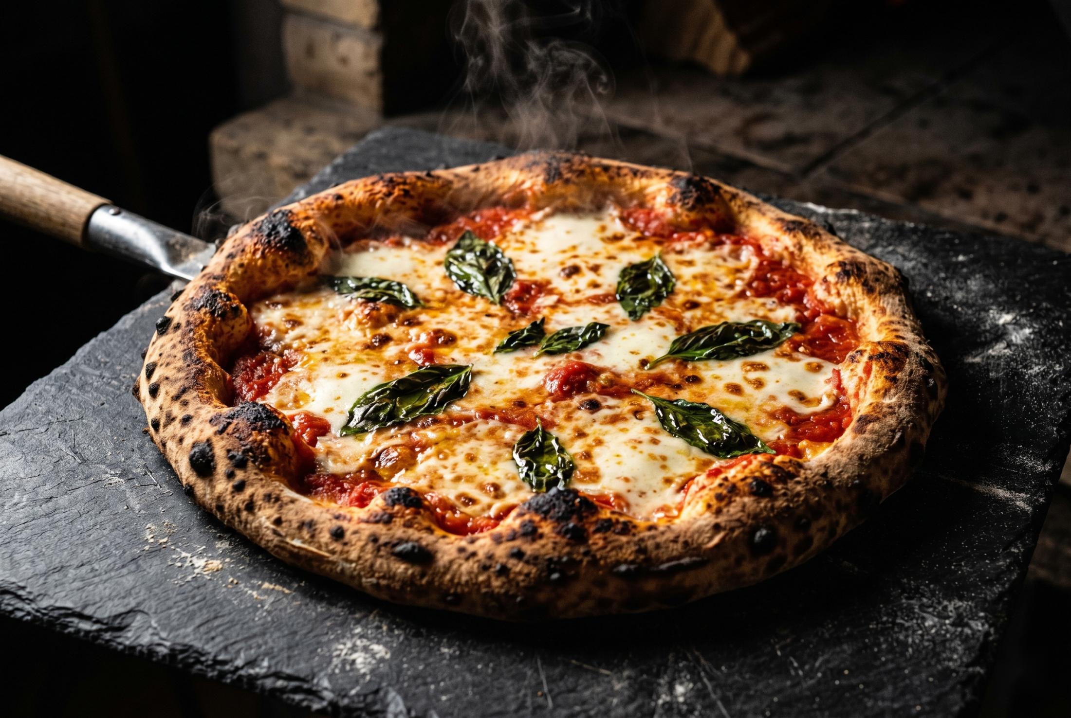 Pizza napoletana La Smorfia, appena sfornata